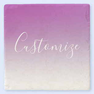 Posavasos De Piedra Simple Moderno Minimalista Gradiente de Ombre Púrp