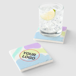 Posavasos De Piedra Simple y minimalista logo personalizado elegante a