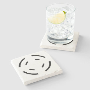 Posavasos De Piedra Simple y mínimo añadir tu purpurina de texto de fo