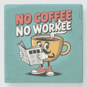 Posavasos De Piedra Sin café sin trabajo
