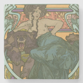 Posavasos De Piedra Sin título de Alphonse Mucha (1902)