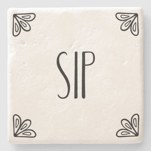 Posavasos De Piedra SIP: escayola de piedra (Anverso)