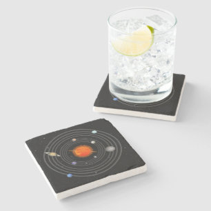 Posavasos De Piedra Sistema Solar de Flare Solar