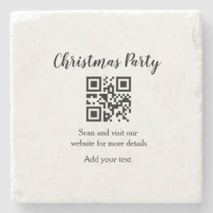 Posavasos De Piedra Sitio web de fiesta de Navidad simple código de ba