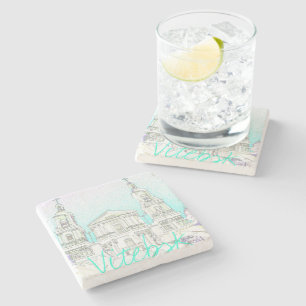 Posavasos De Piedra Sketch de arquitectura estilizada de Bielorrusia V