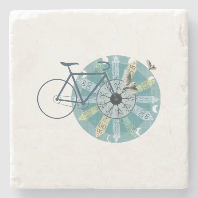 Posavasos De Piedra Skyline de Ámsterdam (Anverso)