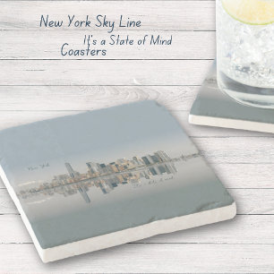 Posavasos De Piedra Skyline Manhattan de Nueva York