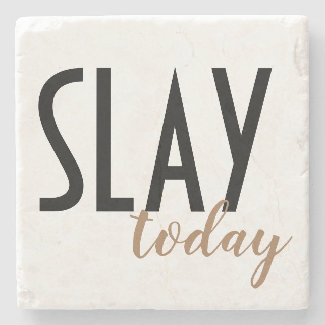 Posavasos De Piedra Slay Today Coaster (Anverso)