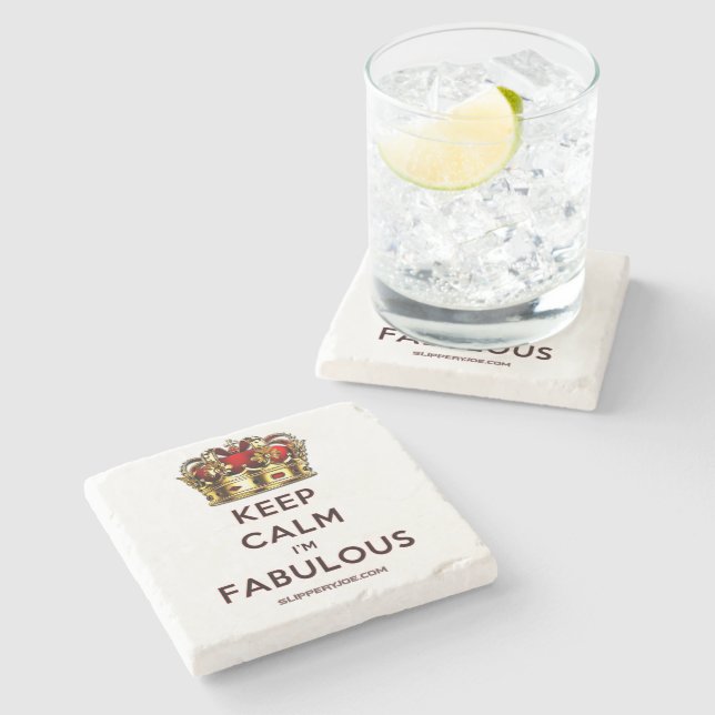 Posavasos De Piedra SlipperyJoe's mantiene la calma fabulosa y especta (Lateral)