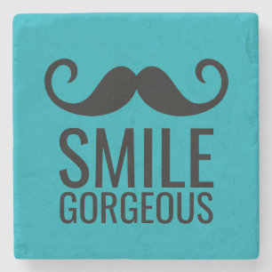 Posavasos De Piedra SMILE & Mustache CUALQUIER TIPO DE BASURA DE LÁMIN