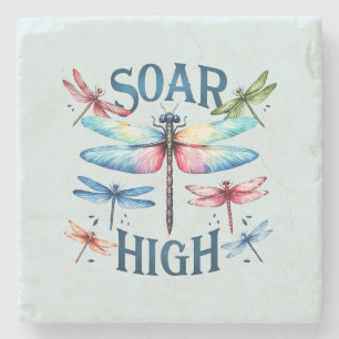 Posavasos De Piedra Soar alto - Dragonfly artístico