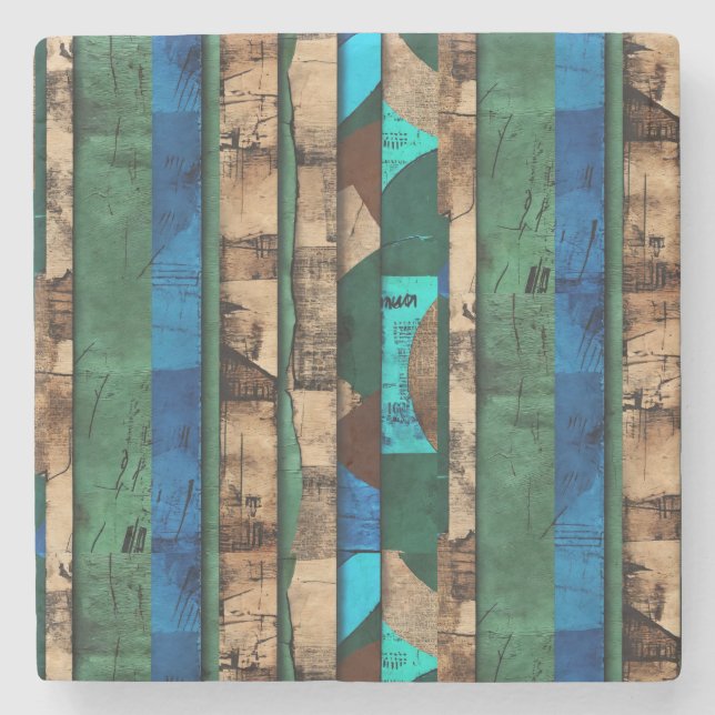 Posavasos De Piedra Sofisticada isla caribeña africana de lujo (Anverso)