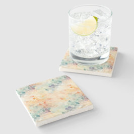 Posavasos De Piedra Soft Pastel Watercolor Abstract