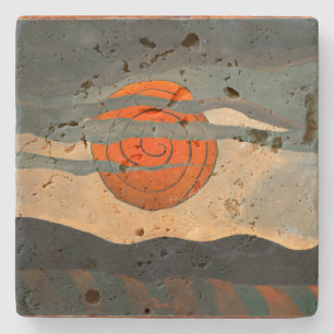 Posavasos De Piedra Sol Rojo Arthur Dove