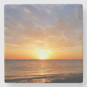 POSAVASOS DE PIEDRA SOL SOBRE EL MAR