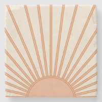 Sol Sunrise Earth Tones Terracotta Retro Sunshine