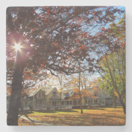 Posavasos De Piedra Sol y cabañas otoñales - Viñal de Martha
