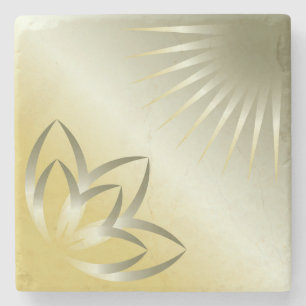 Posavasos De Piedra sol y flor