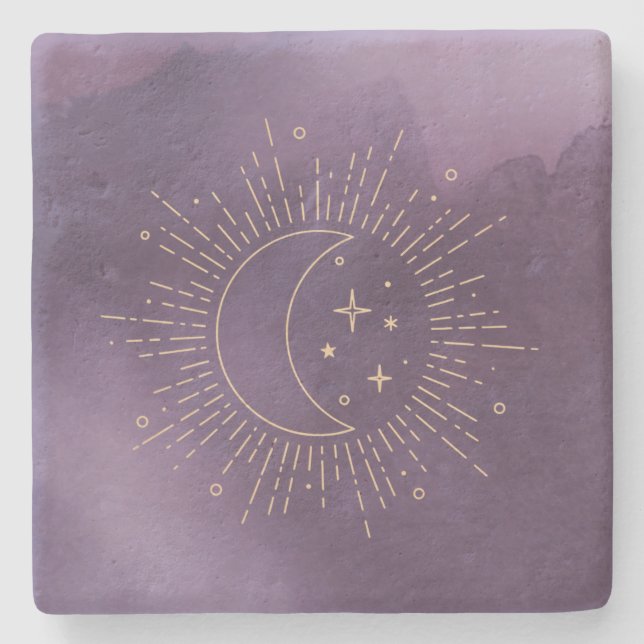 Posavasos De Piedra Sol y Luna (Anverso)