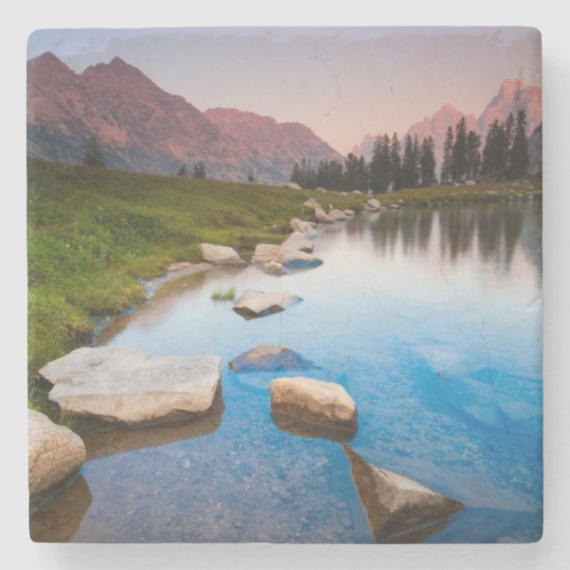 Posavasos De Piedra Soledad del lago (Anverso)