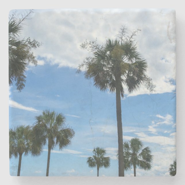 Posavasos De Piedra Solo palmeras (Anverso)