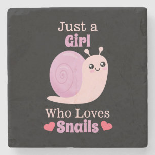 Posavasos De Piedra Sólo un Chica que ama los caracoles
