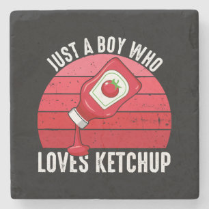 Posavasos De Piedra Solo un chico que ama el kétchup