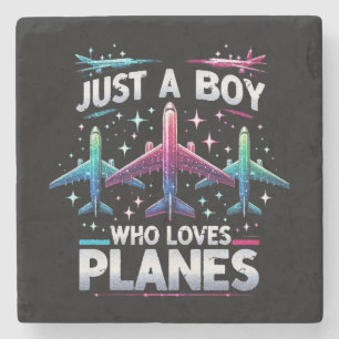 Posavasos De Piedra Solo un chico que ama los aviones
