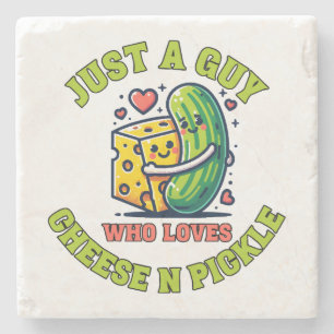 Posavasos De Piedra Solo un tipo al que le encanta el pickle
