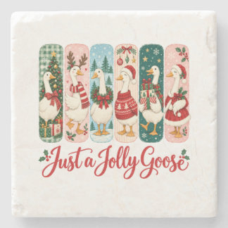 Posavasos De Piedra Solo una alegre Navidad de ganso
