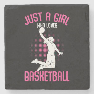 Posavasos De Piedra Solo una chica que ama el baloncesto niños niñas