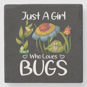 Posavasos De Piedra Sólo una chica que ama los insectos