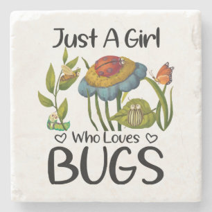 Posavasos De Piedra Sólo una chica que ama los insectos