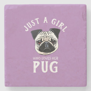 Posavasos De Piedra Sólo una chica que ama su Pug