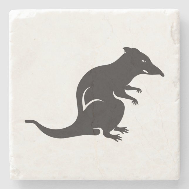 Posavasos De Piedra Sólo una rata (Anverso)