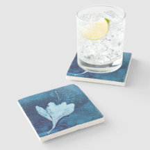 Soñador Azul y Blanco Floral Cianotipo