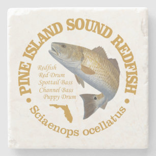 Posavasos De Piedra Sonido de Pine Island (pelirroja)