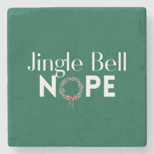 Posavasos De Piedra Soporte de Piedra Navidad Jingle Bell Nope