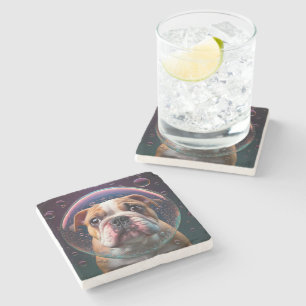 Posavasos De Piedra Soporte para vasos de mármol con imágenes cuadrada