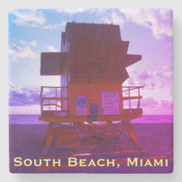 Posavasos De Piedra South Beach, Miami Lifeguard Stand (Ocean Rescue)
