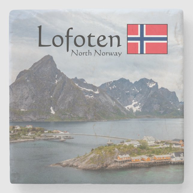 Posavasos De Piedra Souvenir de Lofoten Noruega (Anverso)