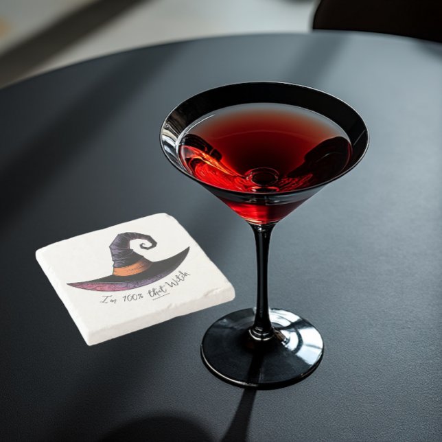 Posavasos De Piedra Soy 100% esa Bruja (A special coaster for a special drink.)