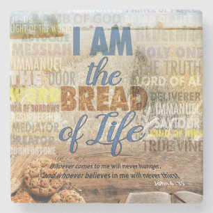 Posavasos De Piedra Soy el pan de la vida, dijo Jesús