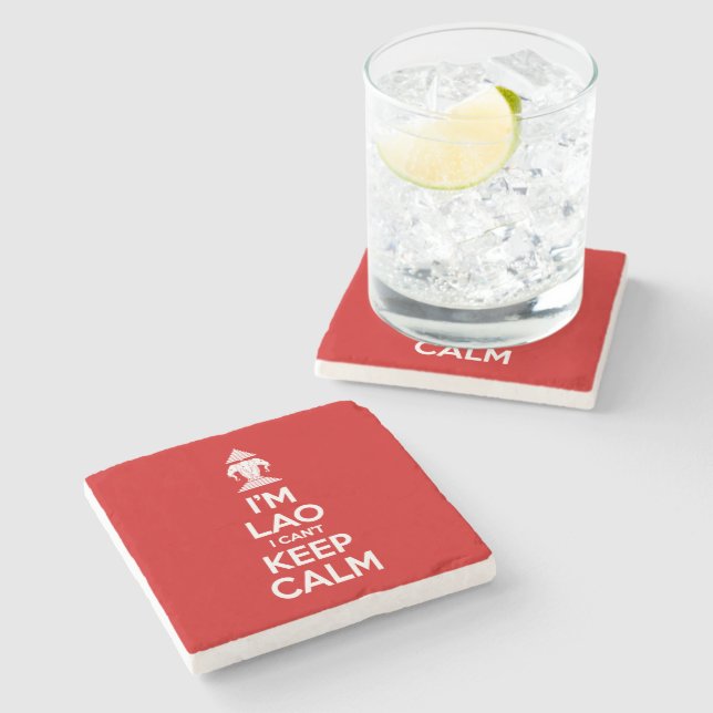 Posavasos De Piedra Soy Lao, no puedo mantener la calma (Lateral)