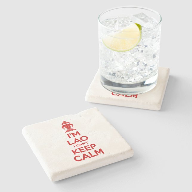 Posavasos De Piedra Soy Lao, no puedo mantener la calma (Lateral)