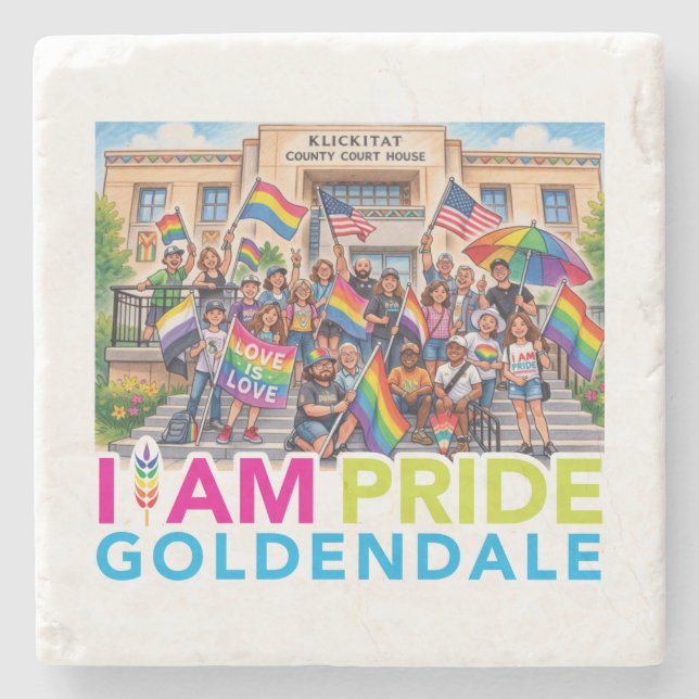 Posavasos De Piedra SOY Orgullo Community Stone Coaster (Anverso)