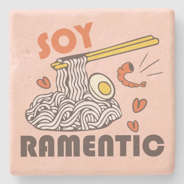 Posavasos De Piedra Soy Ramenótico (Anverso)