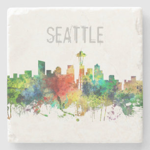 POSAVASOS DE PIEDRA SP DEL HORIZONTE DE SEATTLE WASHINGTON -