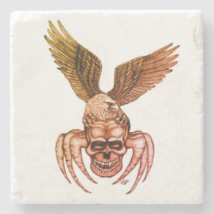 Posavasos De Piedra Spiderskull con águila