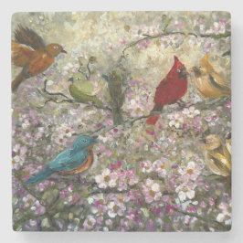 Posavasos De Piedra Spring Meet: Colorful Songbirds Bird Lovers Gifts